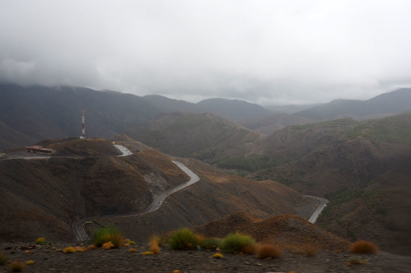 Descending from Tizi-n-Tichka pass in the HIgh Atlas Mountains