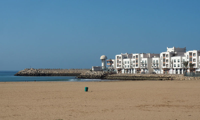The end of the beach area
