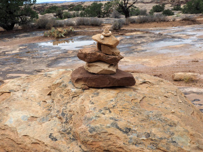 Cairns on the Pothole Trail, Needles district of Canyonlands NP