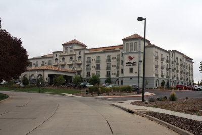 The hotel we stayed at after arriving in Denver