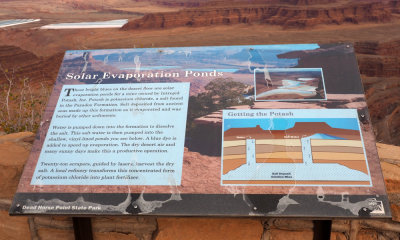 Evaporation ponds for the Kane Creek Potash mine viewed from Dead Horse State Park