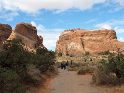 Heading out on Devil's Garden Trail, Arches NP