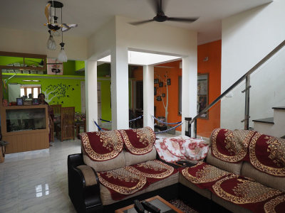 Living room in friend's home in Kerala