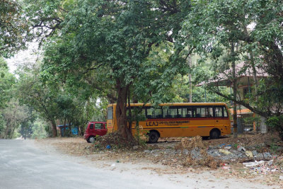 Bus belonging to the LEAD Institute of Management