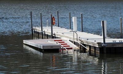 Boat dock a Seneca Creek State Park