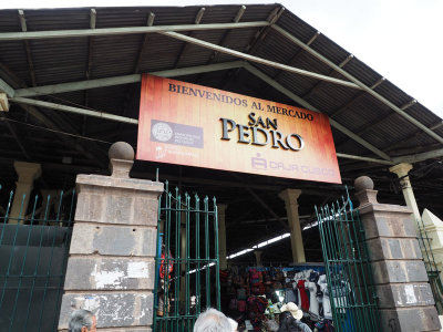 Entrance to the San Pedro Mercado (or marketplace) in Cusco