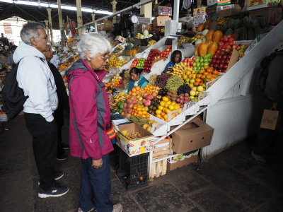 Inside the San Pedro Mercado (or marketplace) in Cusco