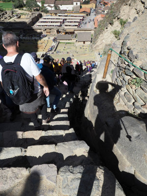 Heading back down - Temple of the Sun, Ollantaytambo