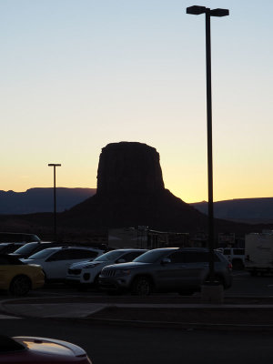 Sunset at Monument Valley from parking lot