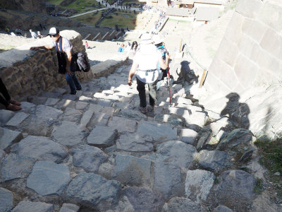 Heading back down - Temple of the Sun, Ollantaytambo