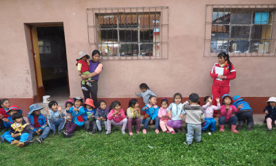 Children of the school at  Raqch'i