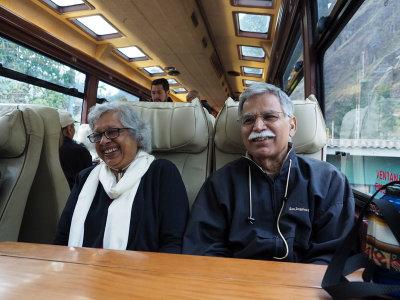 On the train to Machu Picchu