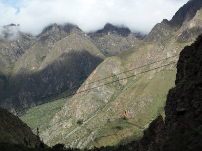 View from the train from Aqua Clientes to Ollantaytambo
