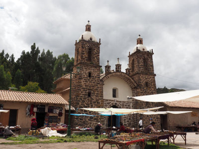 The church and a part of the square in Raqch'i