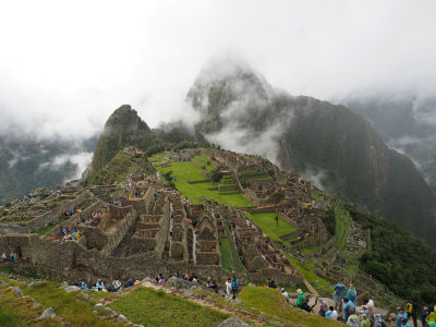 Machu Pichu during a break in the clouds