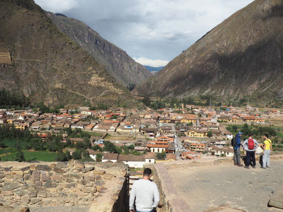 View of Ollantaytambo from the Temple of the Sun