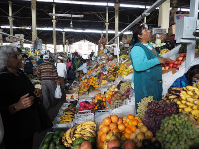 Inside the San Pedro Mercado (or marketplace) in Cusco