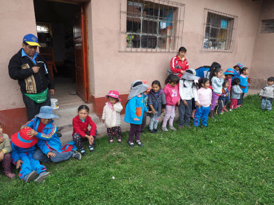 Children of the school at  Raqch'i