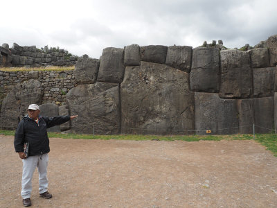 Approaching a section of the lowest wall at Sacsayhuaman