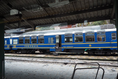 Perurail carriage at Aguas Calientes