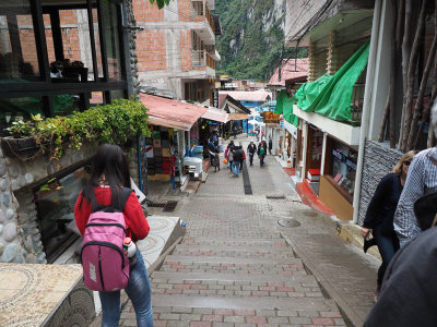 In Aguas Calientes after lunch