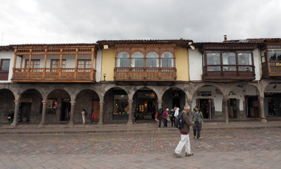 Buildings in the Plaza de Armas in Cusco