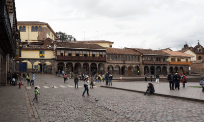 Buildings in the Plaza de Armas in Cusco