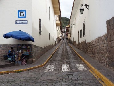 The street in Cusco that takes you towards Sacsayhuaman