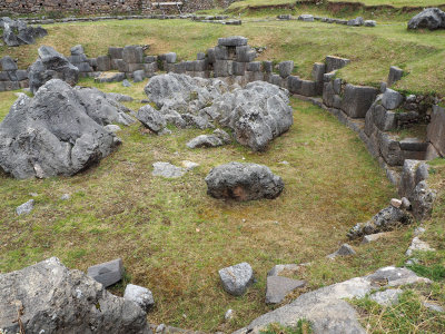 A place for rocks used for construction in the reservoir area of Sacsayhuaman