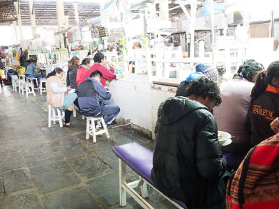 Food counter in the San Pedro Mercado (Marketplace)