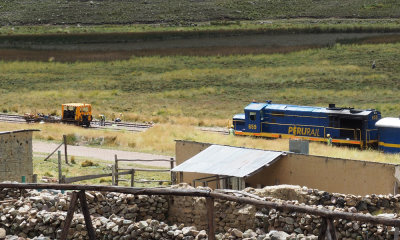 Train from Puno to Cusco at the Continental Divide in Peru