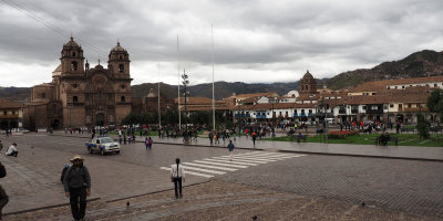 First view of the Plaza de Armas in Cusco