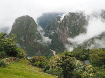 Mist in the valleys at Machu Picchu