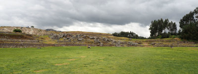 Inside the reservoir at Sacsayhuaman