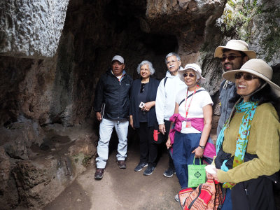 Inside a tunnel at the reservoir at Sacsayhuaman