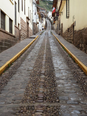 The street in Cusco that takes you towards Sacsayhuaman