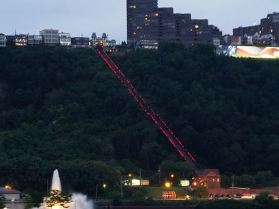 The Duquesne Incline at night