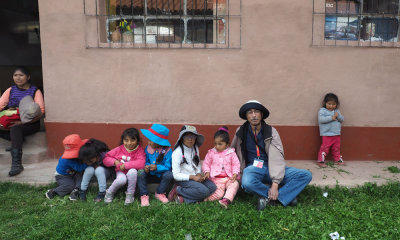 Children of the school at  Raqch'i