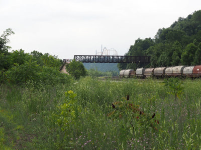 An amusement park behind Whitaker bridge