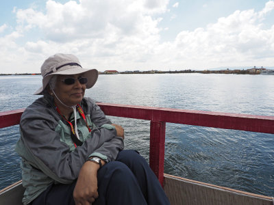 On a boat in Lake Titicaca - 2019