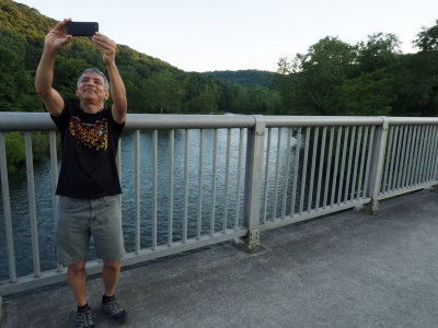 Selfie over the Youghiogheny river