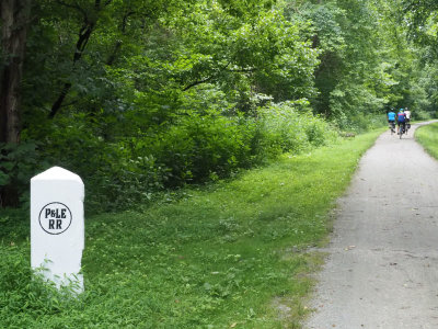 Marker for the original Pittsburgh and Lake Erie Railroad