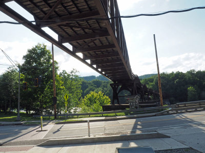 Under the low bridge after it crosses the Youghiogheny river