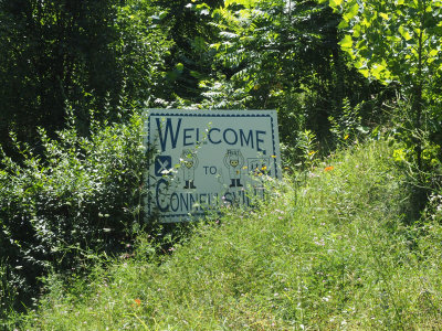 Sign for Connellsville, PA