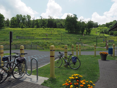 A side trail for bikes up to Frostburg, MD