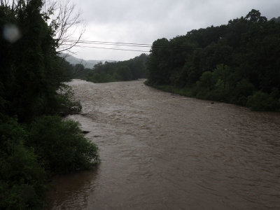 The Youghiogheny river in the rain
