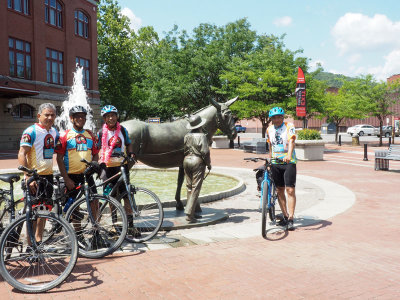 In front of the C&O Canal HQ in Cumberland, MD