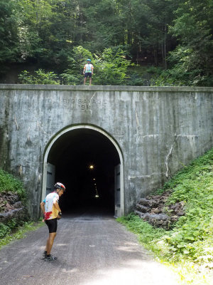 Astride the entrance to the Big Savage Tunnel