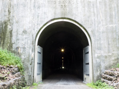 Looking into Big Savage Tunnel