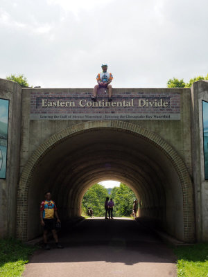 At the Eastern Continental Divide of the Great Allegheny Passage